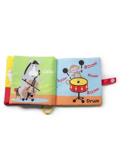 DEMDACO Playing Animal Friends Music Note Primary Hues Children Musical Soft Book Toy  - Image 5