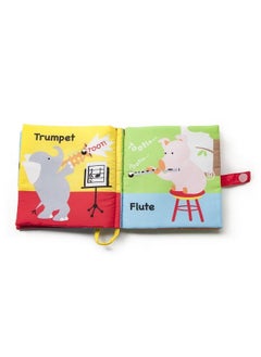 DEMDACO Playing Animal Friends Music Note Primary Hues Children Musical Soft Book Toy  - Image 4
