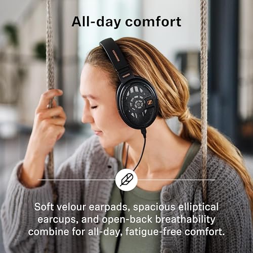 Sennheiser سماعات سنايزر HD 660S2 - سماعات أذن مفتوحة للهاي فاي مع امتداد عميق للباس وأداء صوتي مصقول، سماعات للكمبيوتر، الموسيقى، الألعاب، البودكاست، باللون الأسود الفاخر - Image 5