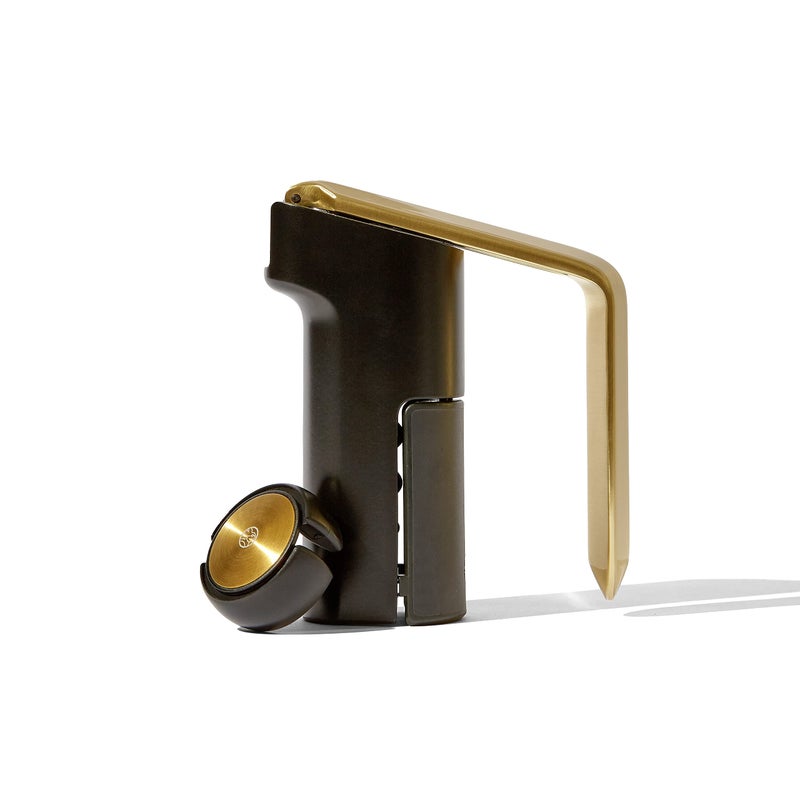 RBT RBT Vertical Lever Corkscrew Wine Opener with Foil Cutter and Extra Spiral Black 