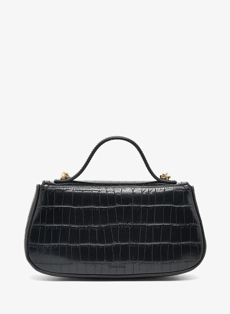 CALVIN KLEIN Logo Croc Top Handle Bag