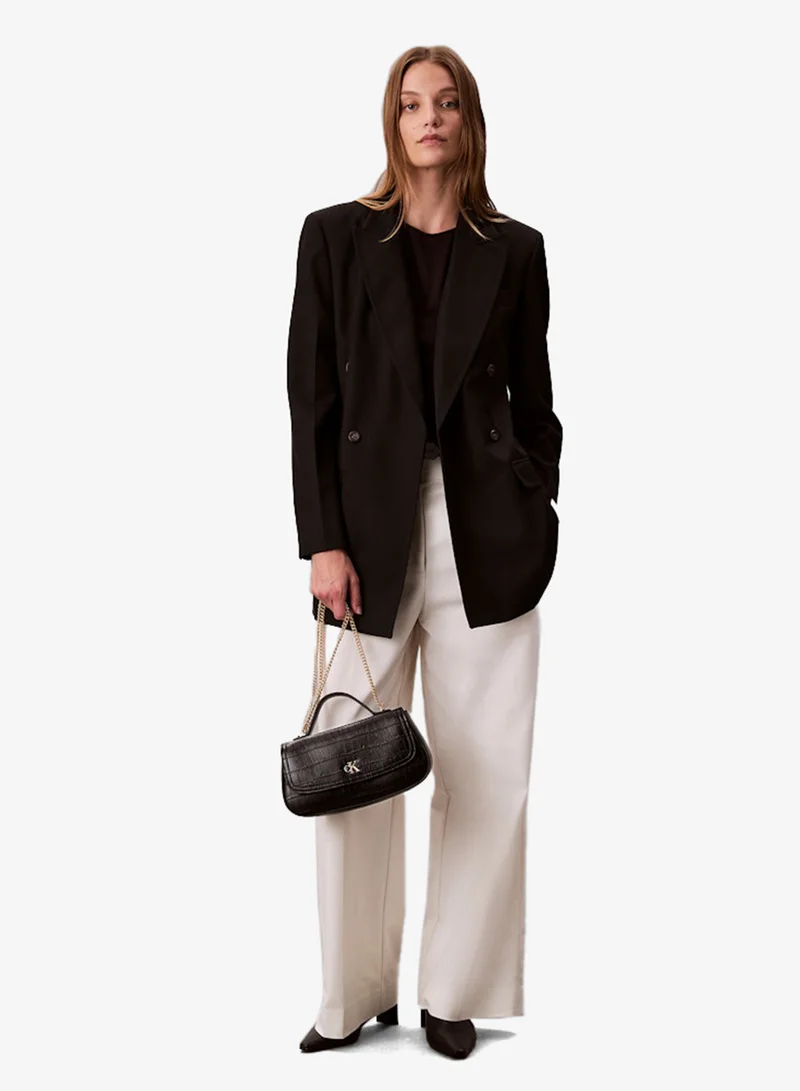CALVIN KLEIN Logo Croc Top Handle Bag