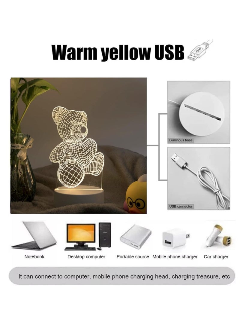 3D LED Lamp - Bedroom Desk Decor Creative Night Light for Kids and Adults - Image 4
