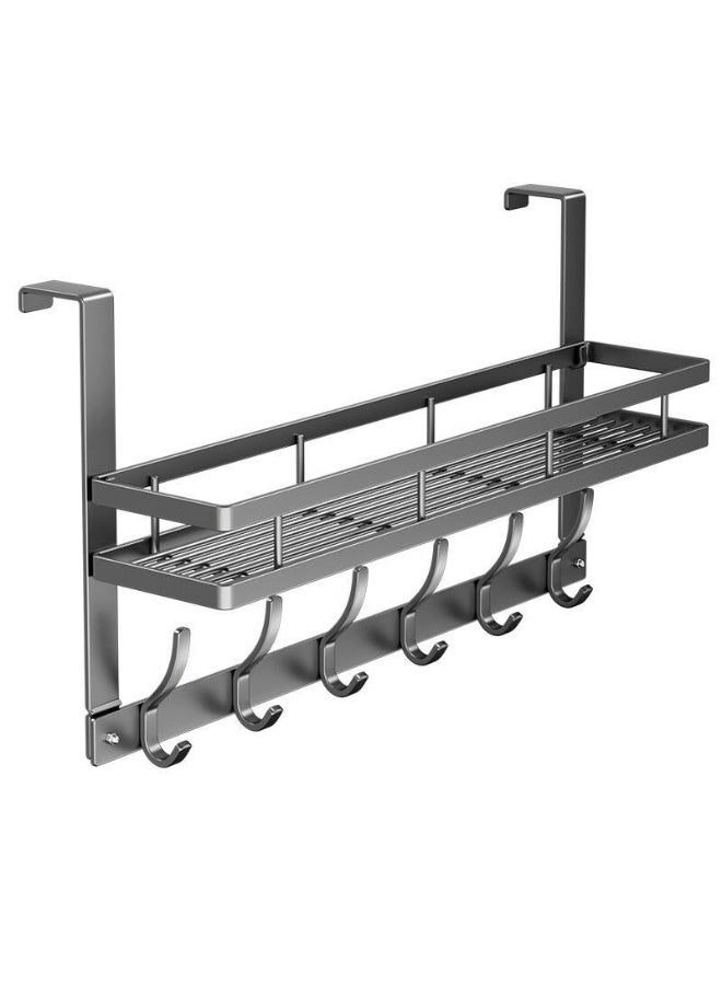 DubaiGallery Premium Over the Door Storage Shelf with Hooks – Rustproof Metal Organizer for Entryway and Closet - Image 1