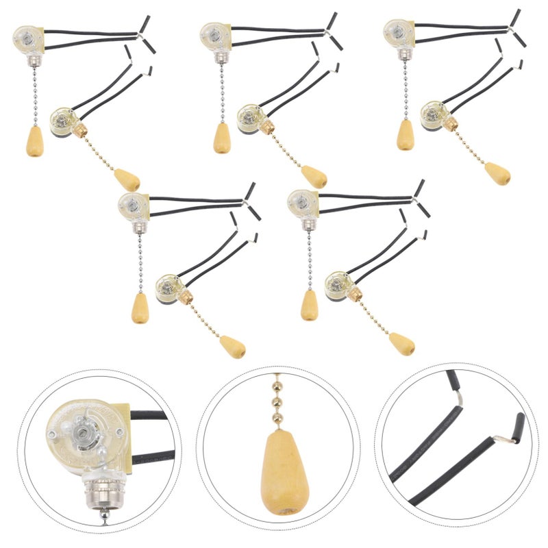 Dimmable Pull Chain Light Switch With Wooden Bead Replacement 1 Pack - Image 5