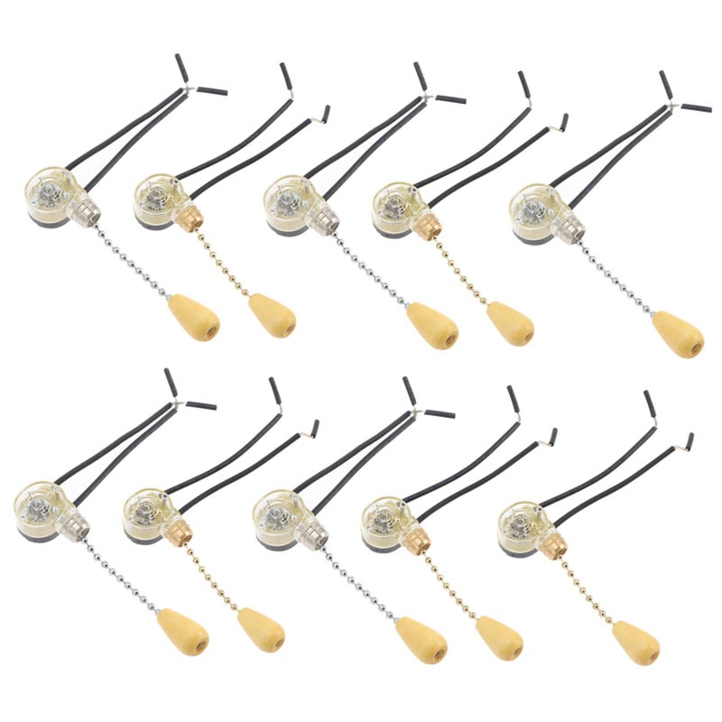 Dimmable Pull Chain Light Switch With Wooden Bead Replacement 1 Pack - Image 2