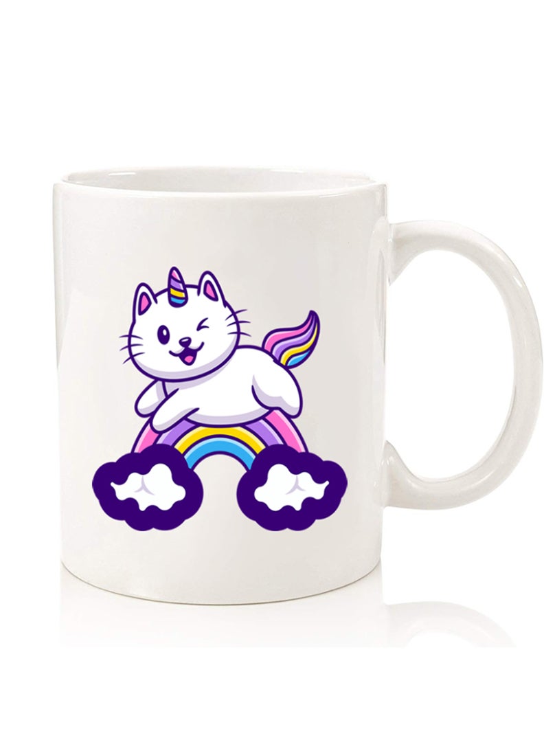 Theodor Premium Quality Two Sided Printed Coffee Mug Tea Cup For Home Office, Kids Men Women Cute Unicorn - Image 1