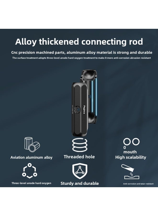 Gopro Motorcycle Rearview Mirror Strong Crab Clamp Bracket Bicycle Sports Camera Aluminum Alloy Pipe Clamp Bracket-Color:Large Tube Clamp Sports Camera Bracket - Image 5