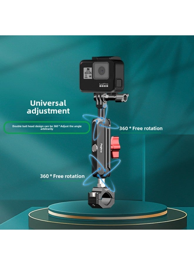 Gopro Motorcycle Rearview Mirror Strong Crab Clamp Bracket Bicycle Sports Camera Aluminum Alloy Pipe Clamp Bracket-Color:Large Tube Clamp Sports Camera Bracket - Image 4