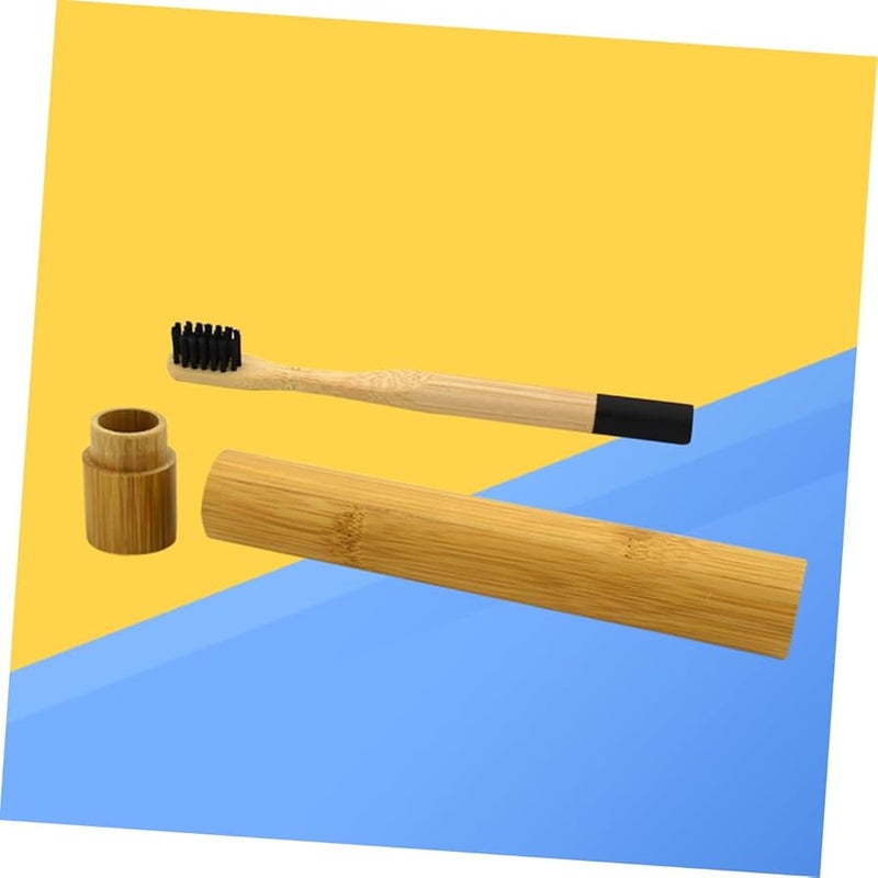 Black Biodegradable Bamboo Toothbrush Soft Bristles Eco Friendly Natural Wooden Toothbrush for Adults Kids Travel - Image 5