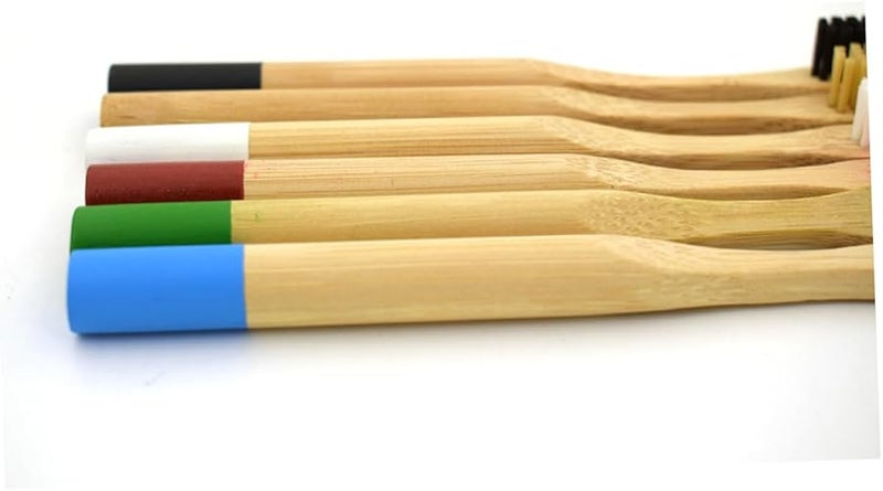 Black Biodegradable Bamboo Toothbrush Soft Bristles Eco Friendly Natural Wooden Toothbrush for Adults Kids Travel - Image 3