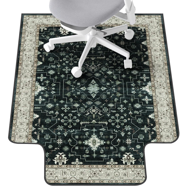 Lreedy Office Chair Mat for Hardwood Floor & Tile Floor,36"X 48" Heavy Duty Desk Chair Mat for Hard Floors, Under Desk Rug for Rolling Computer Chair,Anti Slip,Low Pile Carpet Protector-Convex Frame - Image 1