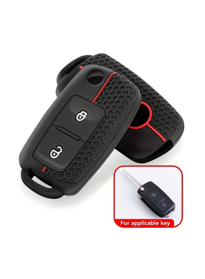 Black Silicone Car Key Cover Protector Compatible With Select Models - Image 1