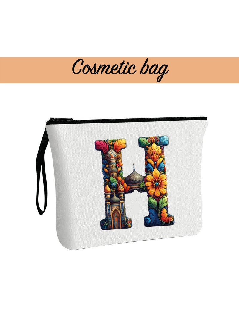 PRINTSHOP4ME Pack of 3 Initial Monogram Gift Set - Black Coffee Mug, Cosmetic Bag and Cotton Tote bag Set - Gift Set for Her - Perfect for Ramadan, School, Travel and Birthday Gift - Image 4