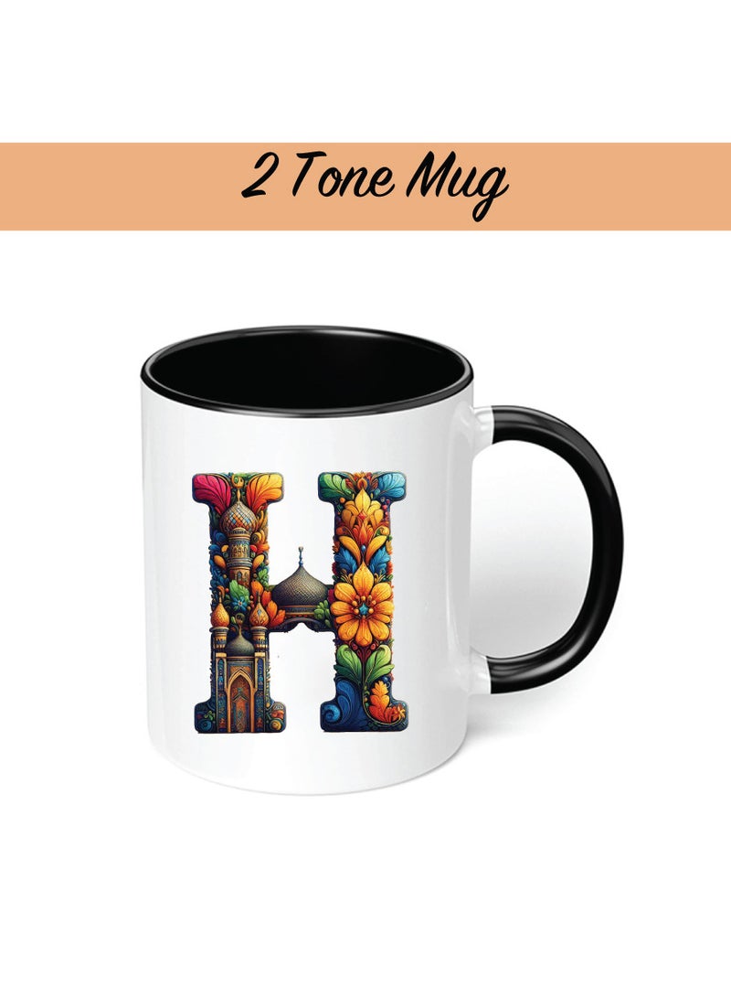 PRINTSHOP4ME Pack of 3 Initial Monogram Gift Set - Black Coffee Mug, Cosmetic Bag and Cotton Tote bag Set - Gift Set for Her - Perfect for Ramadan, School, Travel and Birthday Gift - Image 5
