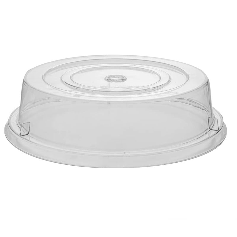 Restaurantware Cater Tek 11 Inch Polycarbonate Plate Cover 1 Shatterproof Dish Cover - Microwavable Endures Up To 210F Clear Plastic Splatter Cover With Finger Hole For 11 Inch Plates - Image 2