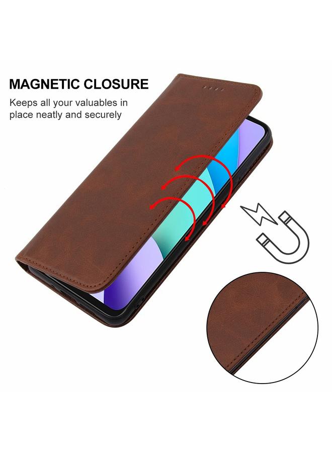 erorex Case For Xiaomi Redmi 10 2022 Magnetic Closure Leather Phone Case - Image 5