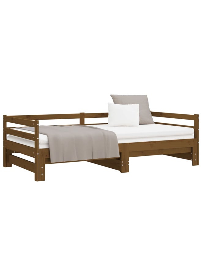 فيداكسل سرير نهاري قابل للسحب خشب صنوبر صلب بني عسلي 2×(90×200) سم 806953 - Image 3