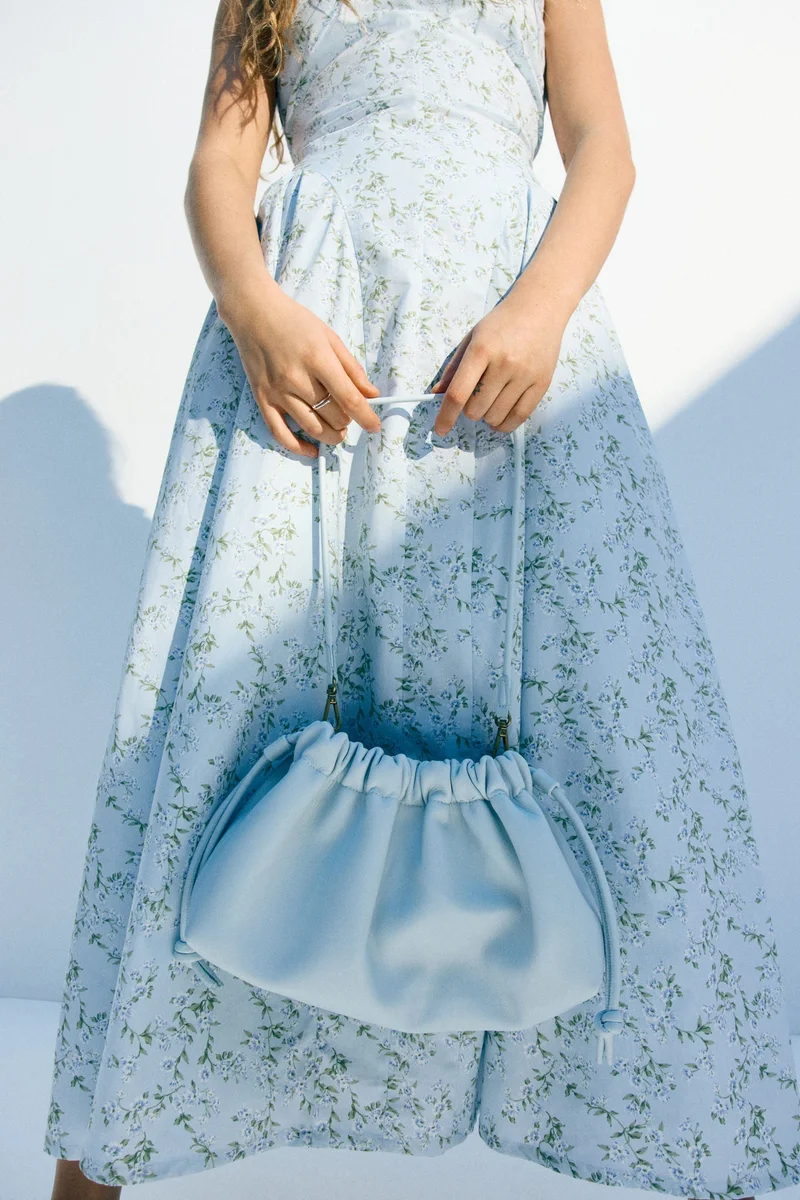 H&M Open-back cotton poplin dress