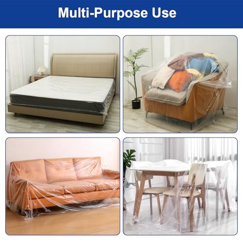 TopSoon Mattress Storage Bag Mattress Disposal Bag Full/Twin Size 54-Inch by 87-Inch Clear - Image 3