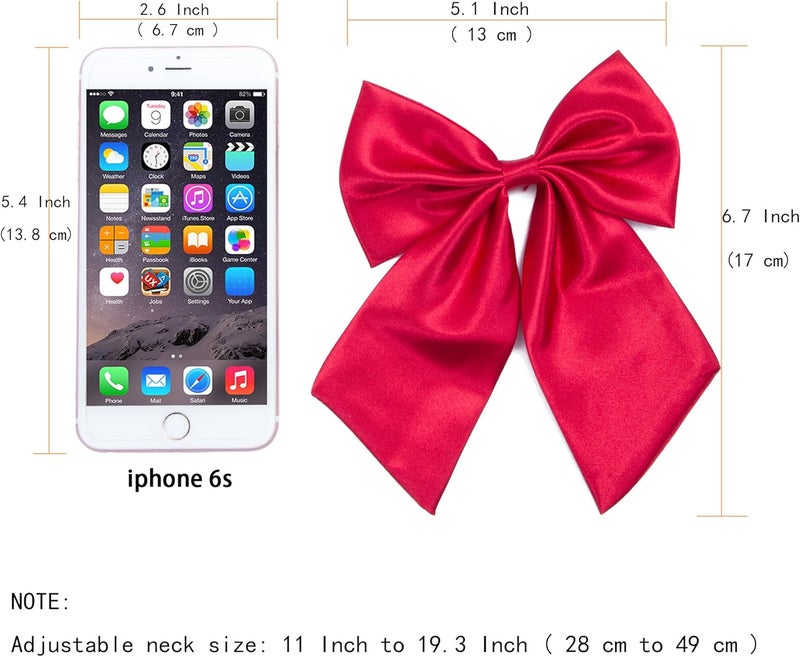Kajeer Ladies Girl Bowknot Bow Tie - Adjustable Pre-tied Solid Color Handmade Bowties for Women Costume Accessory - Image 2