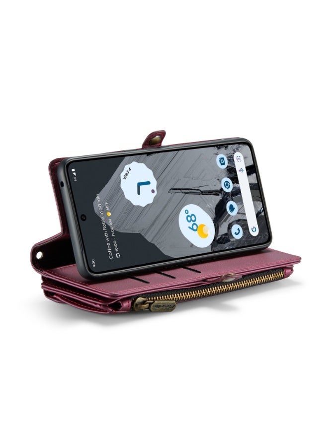 general Wallet Style Phone Case Compatible Pixel 10/10 Pro RFID Blocking 10 Card Holder Soft PU Leather Magnetic Snap Closure Shoulder Strap Zipper Pocket Phone Case for Pixel 10/10 Pro - Image 3