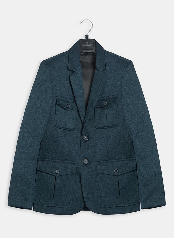 CHARCHIT Boys Notched Lapel Blazer with T-Shirt - Image 2