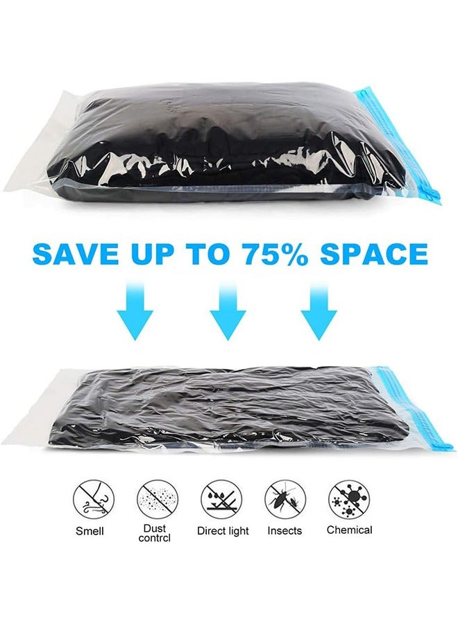 10Pcs Compression Bags for Travel, Travel Essentials, No Vacuum or Pump Needed Space Saver Bags, Vacuum Storage Bags for Travel Accessorie, Travel and Home Packing Organizers (transparent) - Image 2