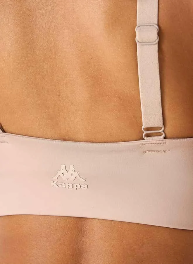 Kappa Kappa Logo Detail Bra with Adjustable Straps