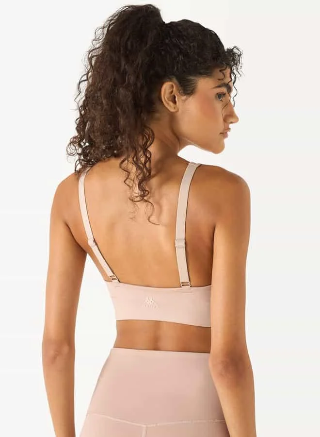 Kappa Kappa Logo Detail Bra with Adjustable Straps