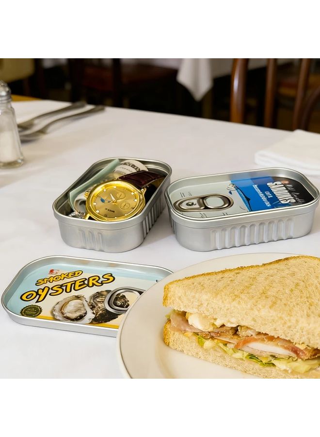 صندوق معدني للتخزين على شكل علبة سردين، حصالة، خزانة سرية، منظم للمنزل - Image 2