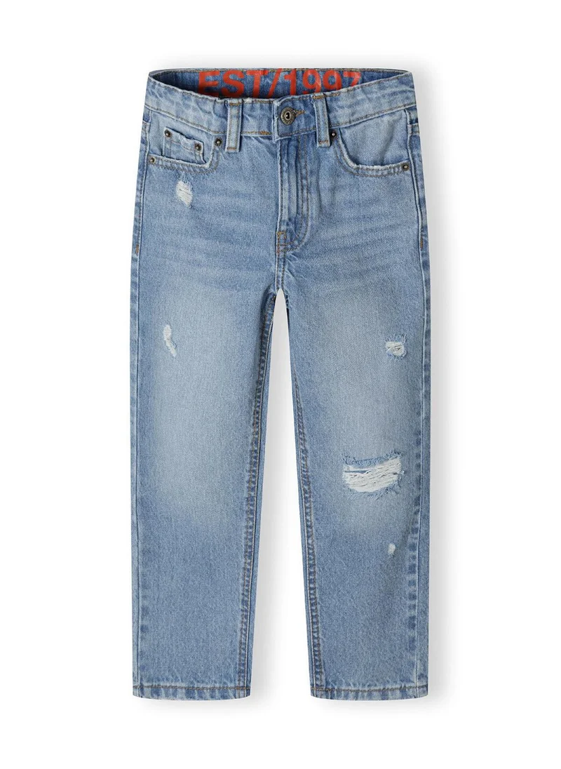 MINOTI Teen Boys Denim Jeans with Distressed Detail and Print
