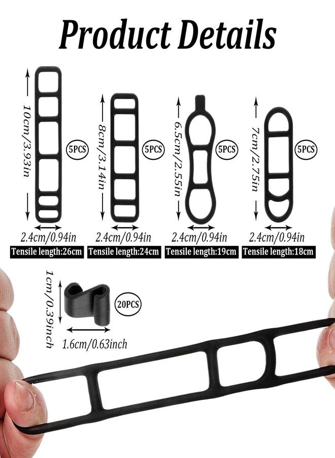 GRSECPO Bicycle Light Silicone Straps Bike Silicone Mount Band Rubber Straps Bike for Cell Phones Speaker Holder Handlebar Sets(Multisize) (12) - Image 2