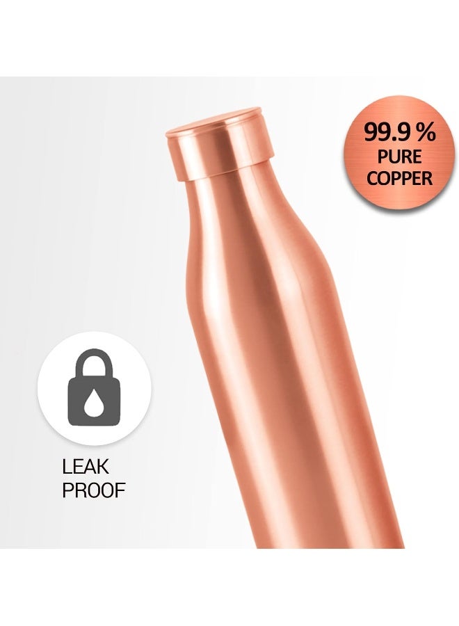 MILTON 960ml Original Copper Water Bottle - 100% Pure Copper Vessel for Drinking, BPA-Free, Leak-Proof, Boosts Immunity, Supports Digestive & Liver Health, Ayurveda Inspired - Image 1