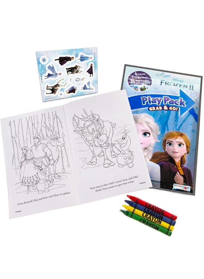 Disney FROZEN - 2 Coloring Book Set With Over 100 Stickers (Bundle Includes 2 Frozen Coloring Books) - Image 1