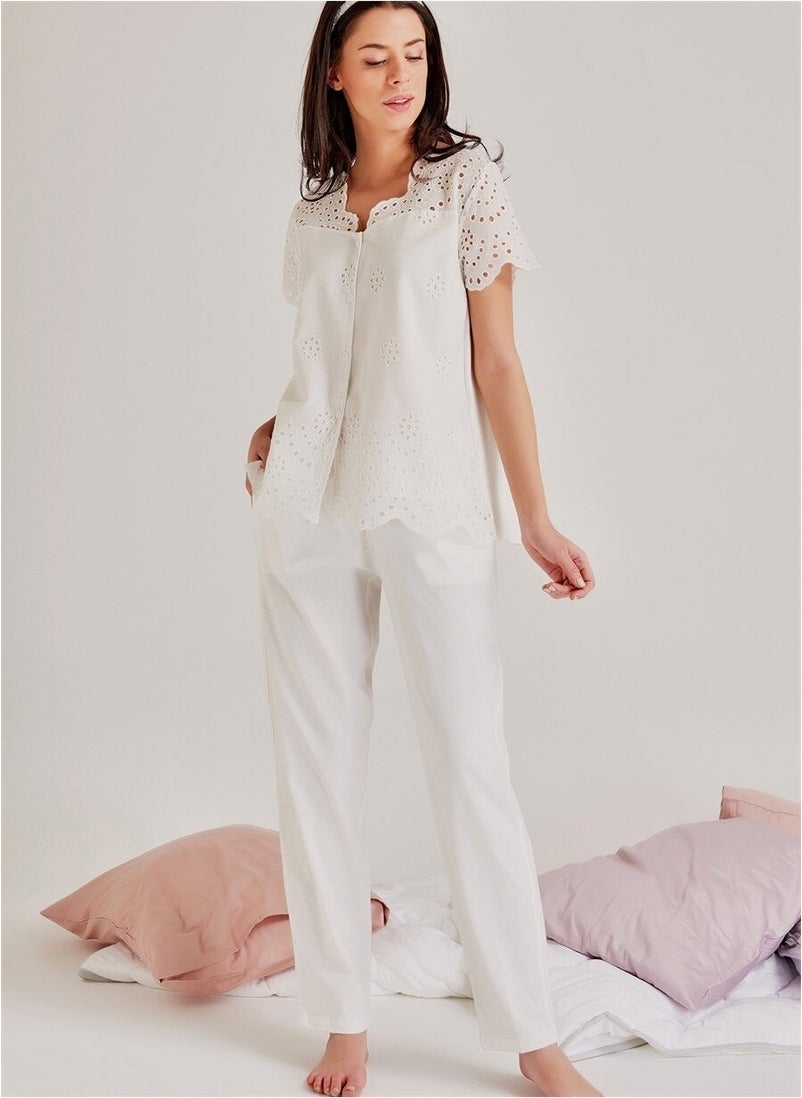Magic Form Women's Ecru Pajama Set  - Image 1