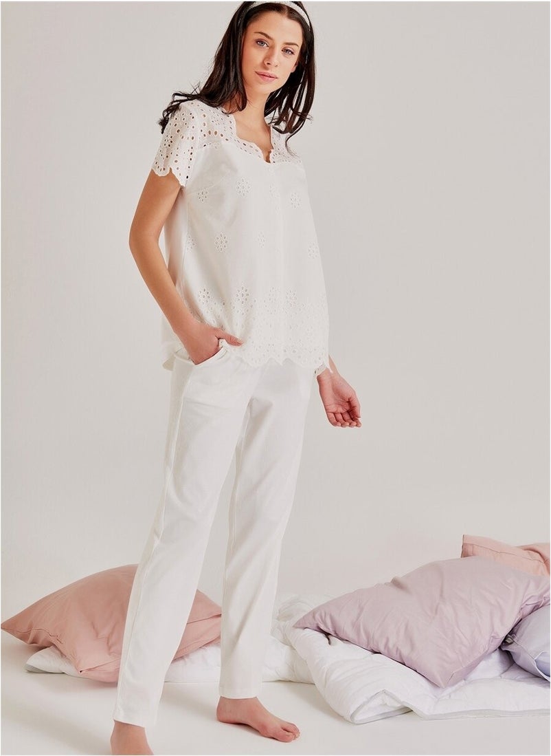 Magic Form Women's Ecru Pajama Set  - Image 2