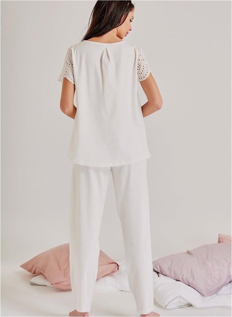 Magic Form Women's Ecru Pajama Set  - Image 3