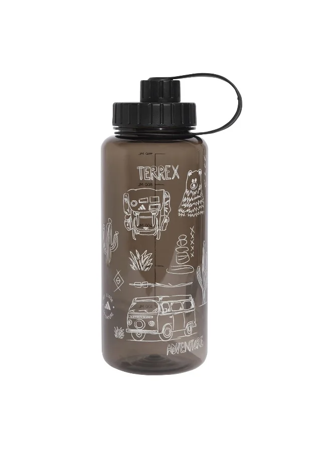 adidas أديداس تريت زجاجة ماء  لتر أبيض للمشي لمسافات طويلة للرجال والنساء