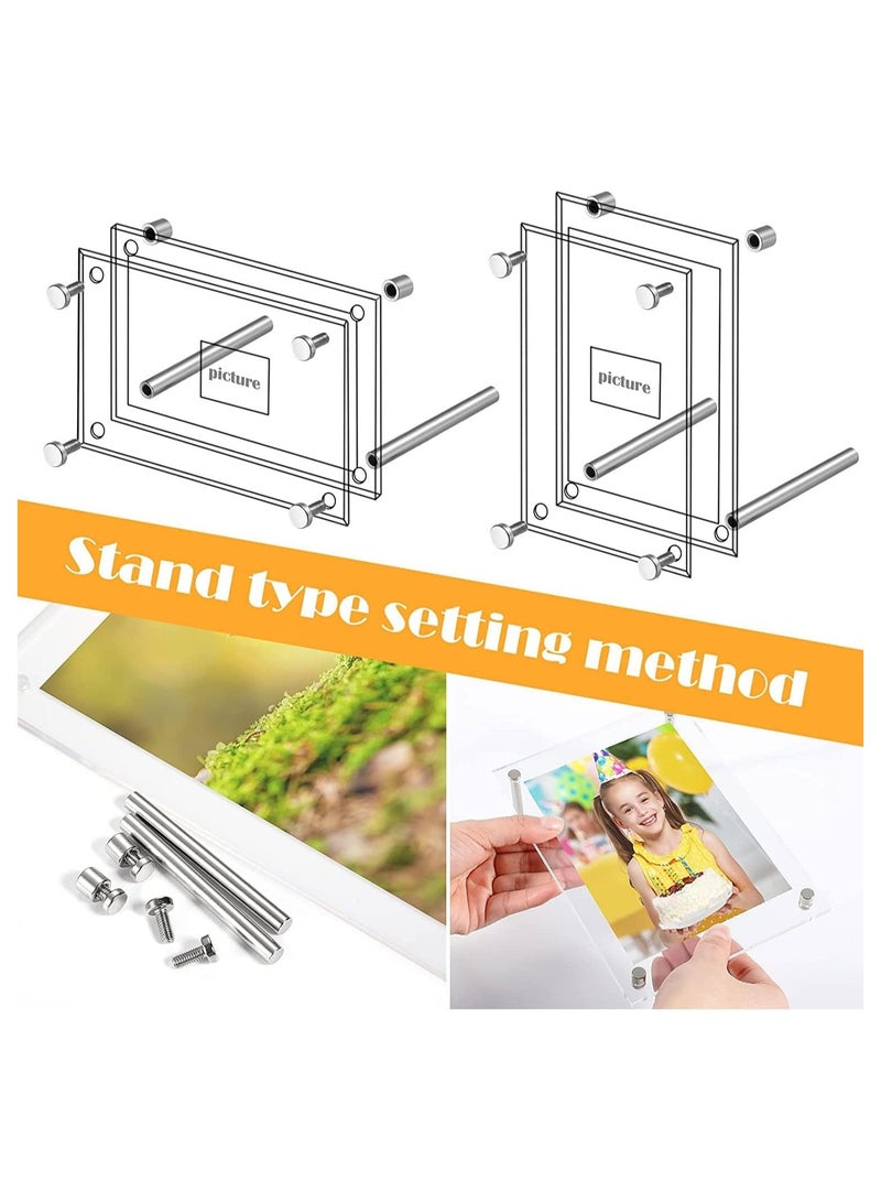 عام “إطار صور، 8.5x11.5 بوصة، إطار صور أكريليك شفاف بحجم A4، إطار زينة للملصقات، للعرض على الطاولة” - Image 5