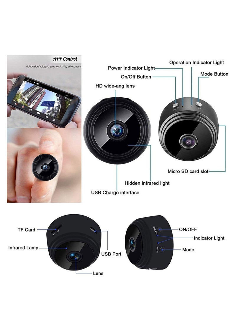 Generic - Mini WiFi Hidden Cameras,Wireless Spy Cameras with Video Live Feed, HD 1080P Home Security Cameras, Baby Nanny Cam,Tiny Smart Cameras with Night Vision and Motion Detection. - Image 1