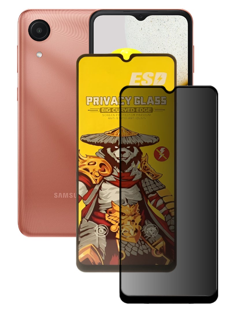 ESD Tempered Dustproof Privacy Glass Screen Protector Compatible For Samsung Galaxy A04 Core - Image 1