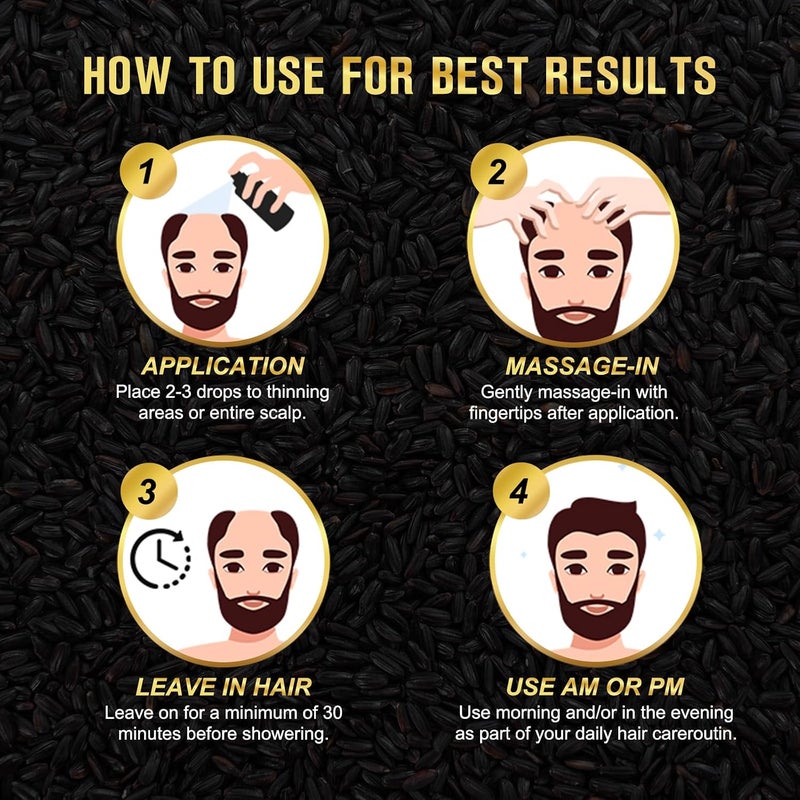 Vedora Organic Black Rice Water Spray For Hair Growth, A Solution With Castor Oil And Ginger Root Extract For Thicker And Fuller Hair, Apu - Image 5
