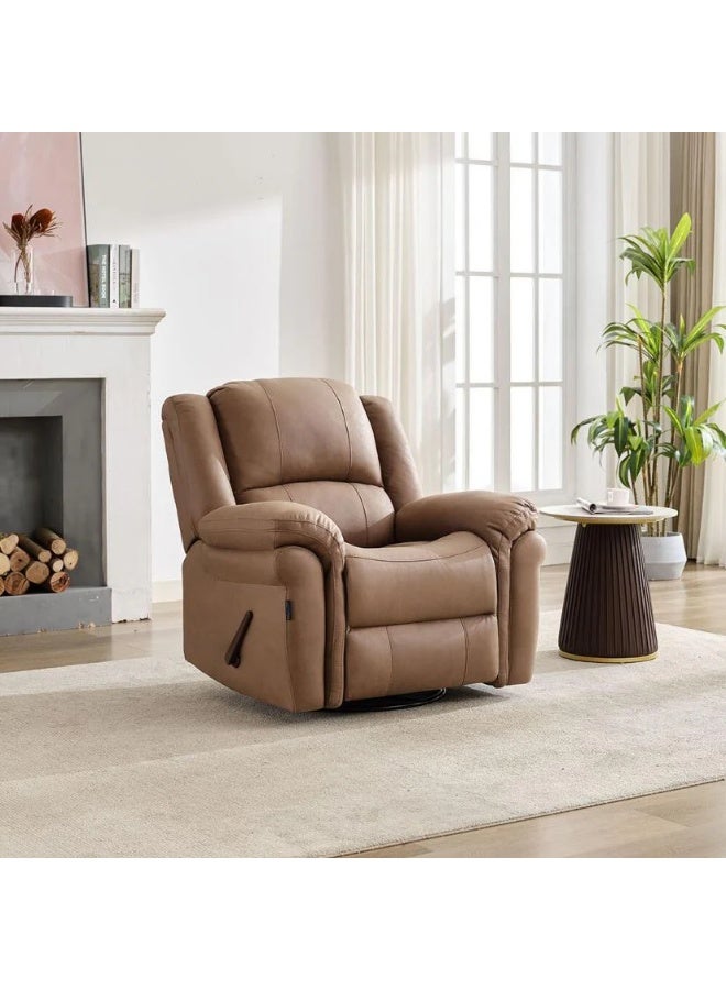 Bless Night Blessnight Rocking & Swivel Chair – Luxury Recliner with Smooth Rotation, Ergonomic Comfort, Modern Accent Seating for Living Room & Bedroom, Leather Substitute Upholstery, 150 kg Capacity - Image 3