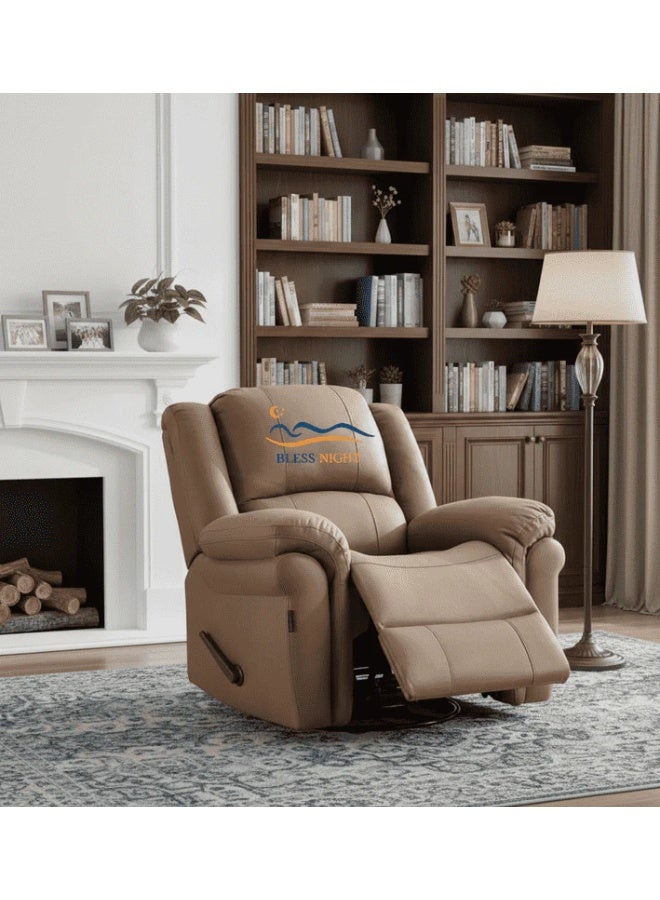 Bless Night Blessnight Rocking & Swivel Chair – Luxury Recliner with Smooth Rotation, Ergonomic Comfort, Modern Accent Seating for Living Room & Bedroom, Leather Substitute Upholstery, 150 kg Capacity - Image 4