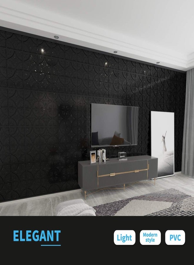 Art3d 12 (Pack Of 12) Wall Panel Traditional, Black - Image 3