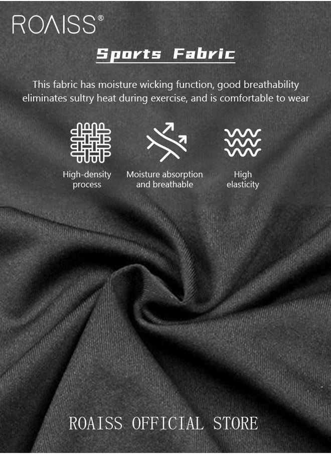 roaiss - Men Quick Dry and Breathable Round Neck Sweatshirt with Quarter Zip Long Sleeve Athletic Shirts Slim Fit Top for Running Basketball Workout Gym - Image 1
