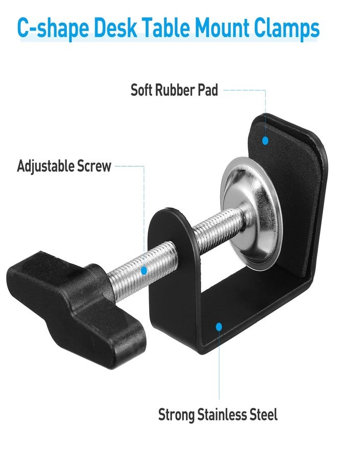 Sewroro 2pcs Universal Desk C-Clamp, Adjustable Metal Mounting Table Clamp for Cabinet Mounting Tables Desk Woodworking - Image 5
