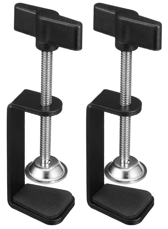 Sewroro 2pcs Universal Desk C-Clamp, Adjustable Metal Mounting Table Clamp for Cabinet Mounting Tables Desk Woodworking - Image 1