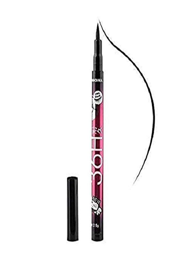PROTYA Makeup Kit For Girls + PRO TYA 5 pcs Makeup brush + 2 Puff sponges + 18 Hour Black Eyeliner (6155) - Image 5